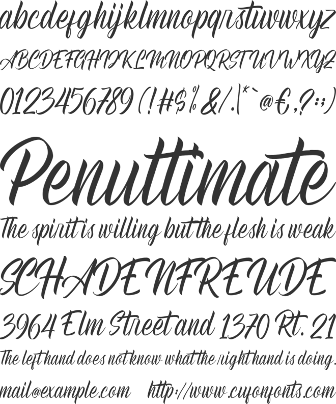 Golden History font preview