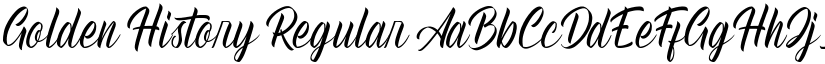 Golden History Regular font