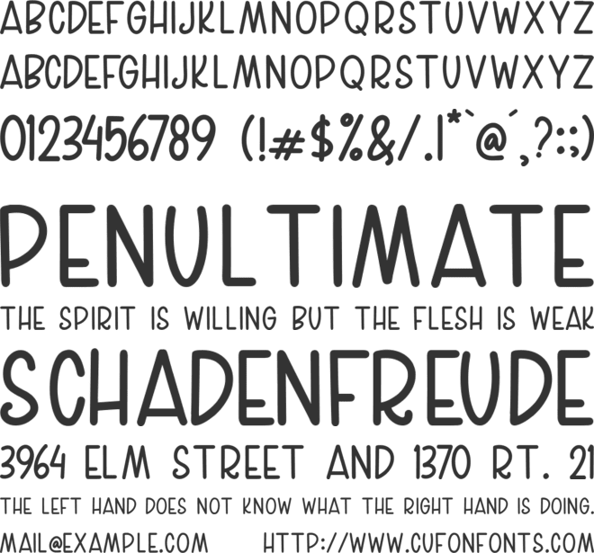 Lovely Valentine Sans font preview