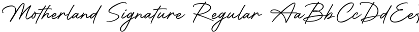 Motherland Signature Regular font