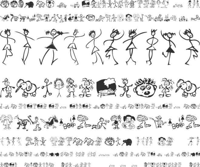 Kids Drawings font preview