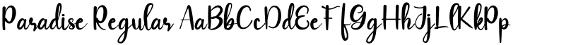 Paradise Regular font