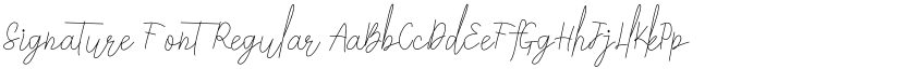 Signature Font Regular font