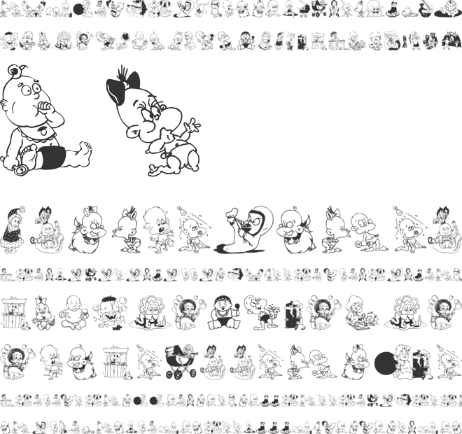 Children Bats font preview