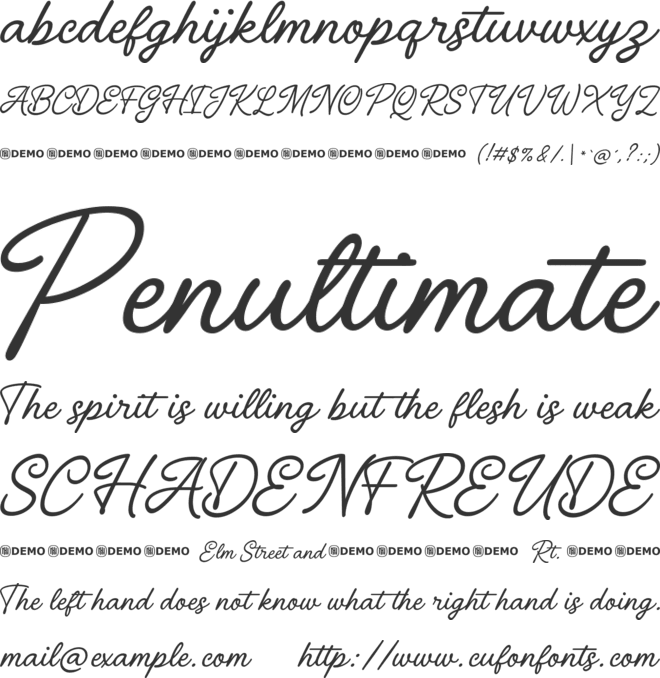 Malarkey font preview