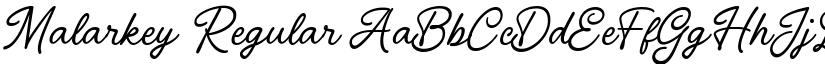 Malarkey Regular font