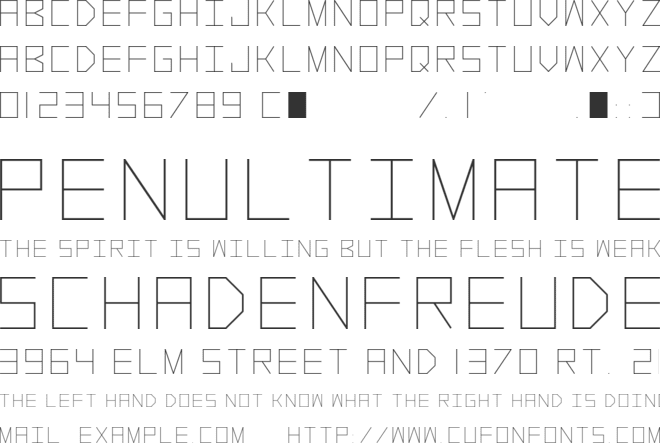 Alpha Prota font preview