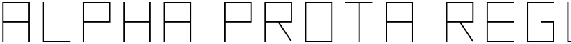 Alpha Prota Regular font