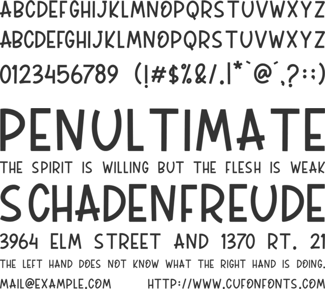 SWEETGIRL font preview