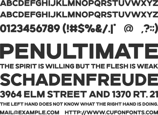 Ginerin font preview
