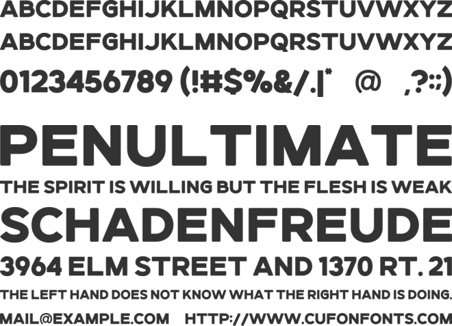 Ginerin font preview