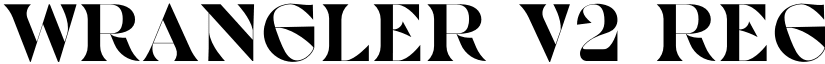 Wrangler V2 Regular font