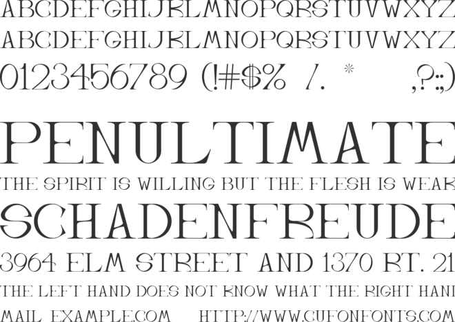 Orsay font preview