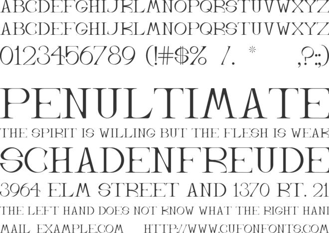 Orsay font preview
