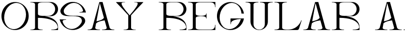 Orsay Regular font