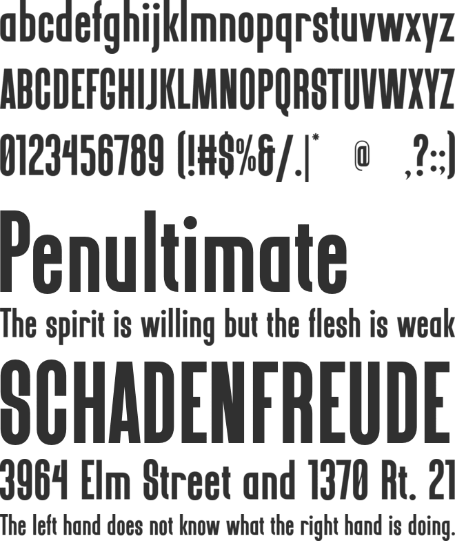 Brownland font preview