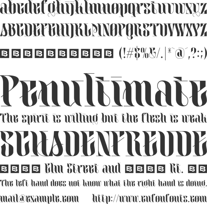 Realitas Trial font preview