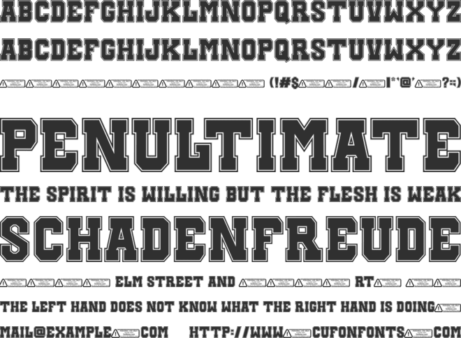 SPORT GAME font preview