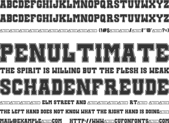 SPORT GAME font preview