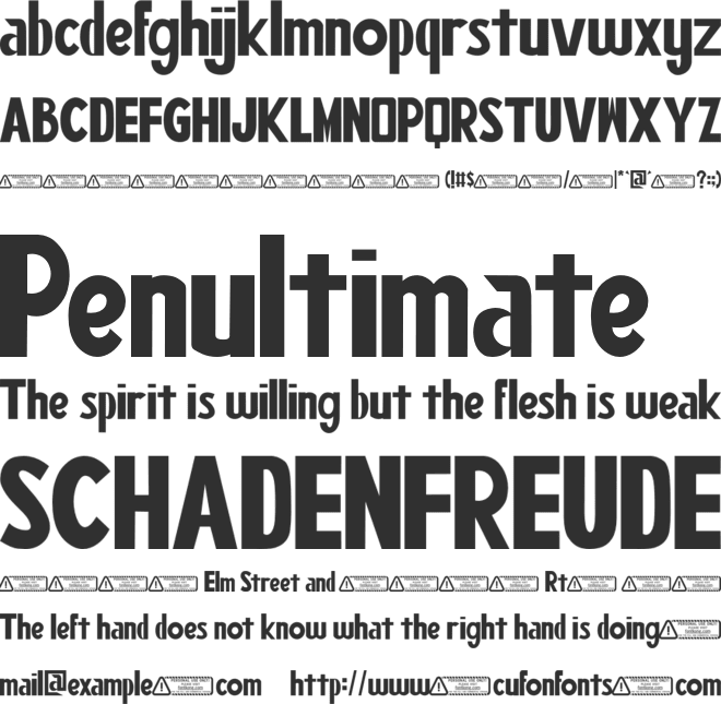 SPIDER NEST font preview