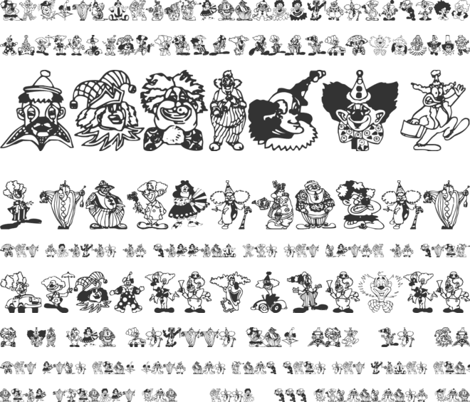 Clowners font preview