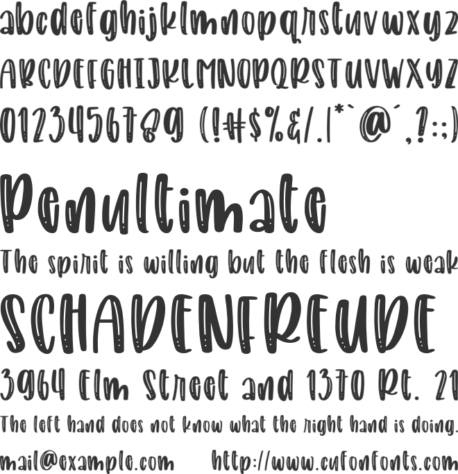 SHINE BRIGHT font preview