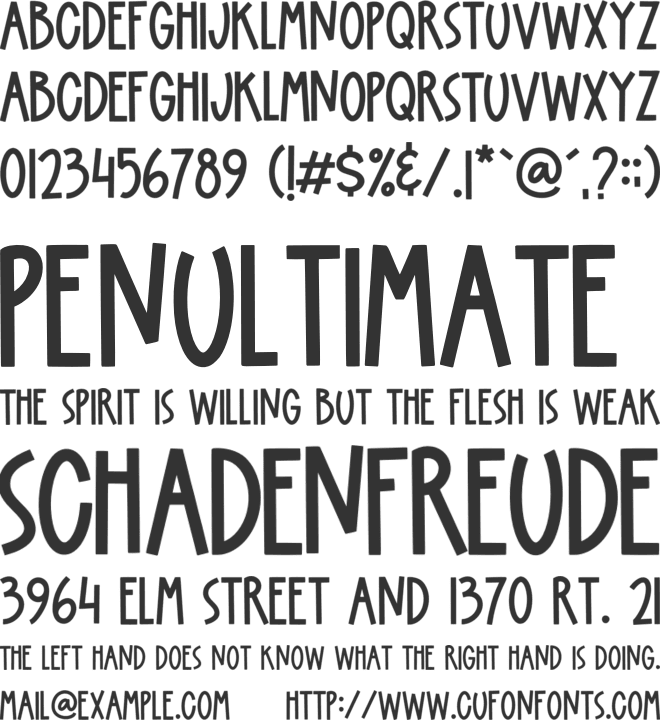 Mangosteen font preview