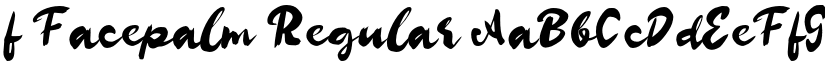 f Facepalm Regular font