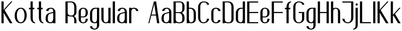 Kotta Regular font