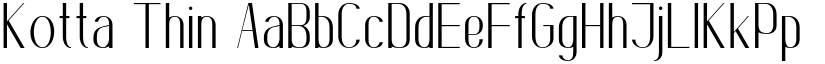 Kotta Thin font