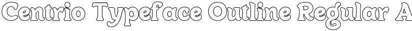 Centrio Typeface Outline Regular font