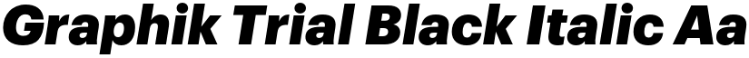 Graphik Trial Black Italic font