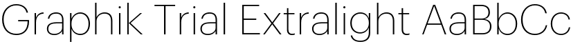 Graphik Trial Extralight font