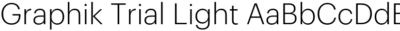 Graphik Trial Light font