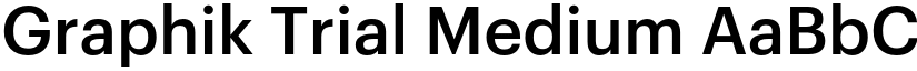 Graphik Trial Medium font