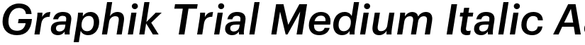 Graphik Trial Medium Italic font