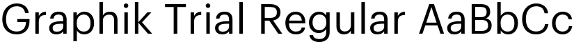 Graphik Trial Regular font