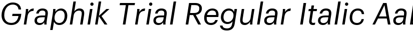 Graphik Trial Regular Italic font