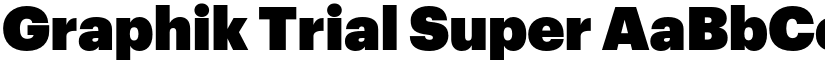Graphik Trial Super font