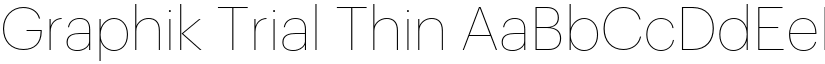 Graphik Trial Thin font