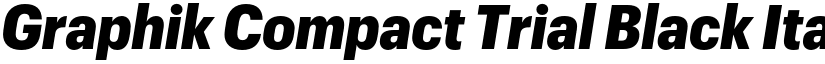 Graphik Compact Trial Black Italic font