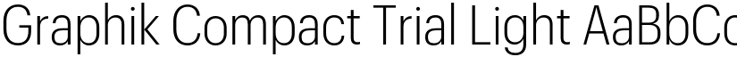 Graphik Compact Trial Light font