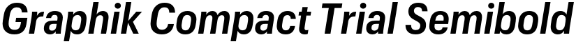Graphik Compact Trial Semibold Italic font
