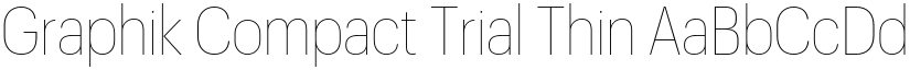 Graphik Compact Trial Thin font