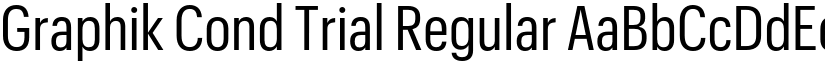 Graphik Cond Trial Regular font