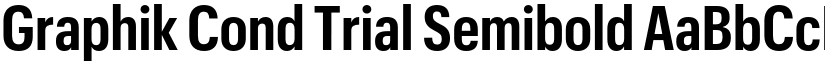 Graphik Cond Trial Semibold font