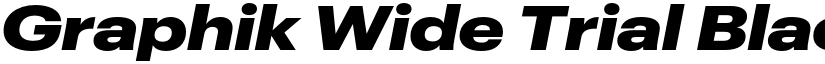 Graphik Wide Trial Black Italic font