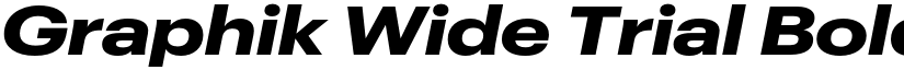 Graphik Wide Trial Bold Italic font