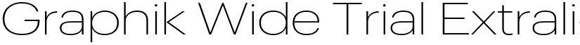 Graphik Wide Trial Extralight font