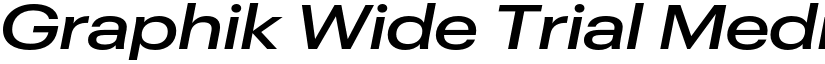 Graphik Wide Trial Medium Italic font